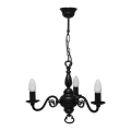 Brilagi - Candelabru suspendat pe lanț IMPERO 3xE14/60W/230V negru