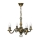 Brilagi - Candelabru suspendat pe lanț IMPERO, 4xE14/60W/230V, finisaj alamă