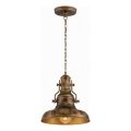 Brilagi - Candelabru suspendat pe lanț PYRONIC 1xE27/40W/230V Ø 32 cm bronz/patină