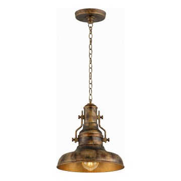 Brilagi - Candelabru suspendat pe lanț PYRONIC 1xE27/40W/230V Ø 32 cm bronz/patină