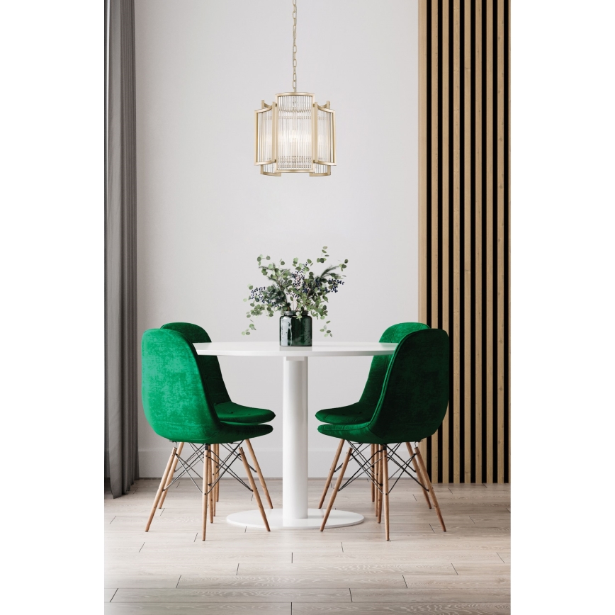 Brilagi - Candelabru suspendat pe lanț RAMOS 3xE14/60W/230V auriu