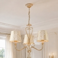 BRILAGI - Candelabru suspendat pe lanț SONIA 3x E27/15W/230V, Ø 64 cm, crem/patină