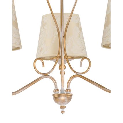 Brilagi - Candelabru suspendat pe lanț SONIA 3x E27/15W/230V, Ø 64 cm, crem/patină