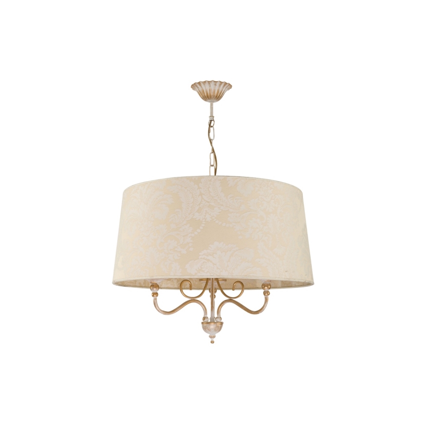 Brilagi - Candelabru suspendat pe lanț SONIA 3xE27/15W/230V Ø 56 cm crem cu patină