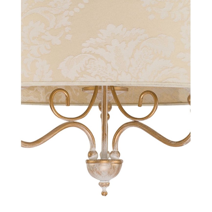 Brilagi - Candelabru suspendat pe lanț SONIA 3xE27/15W/230V Ø 56 cm crem cu patină