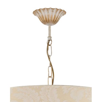 Brilagi - Candelabru suspendat pe lanț SONIA 3xE27/15W/230V Ø 56 cm crem cu patină