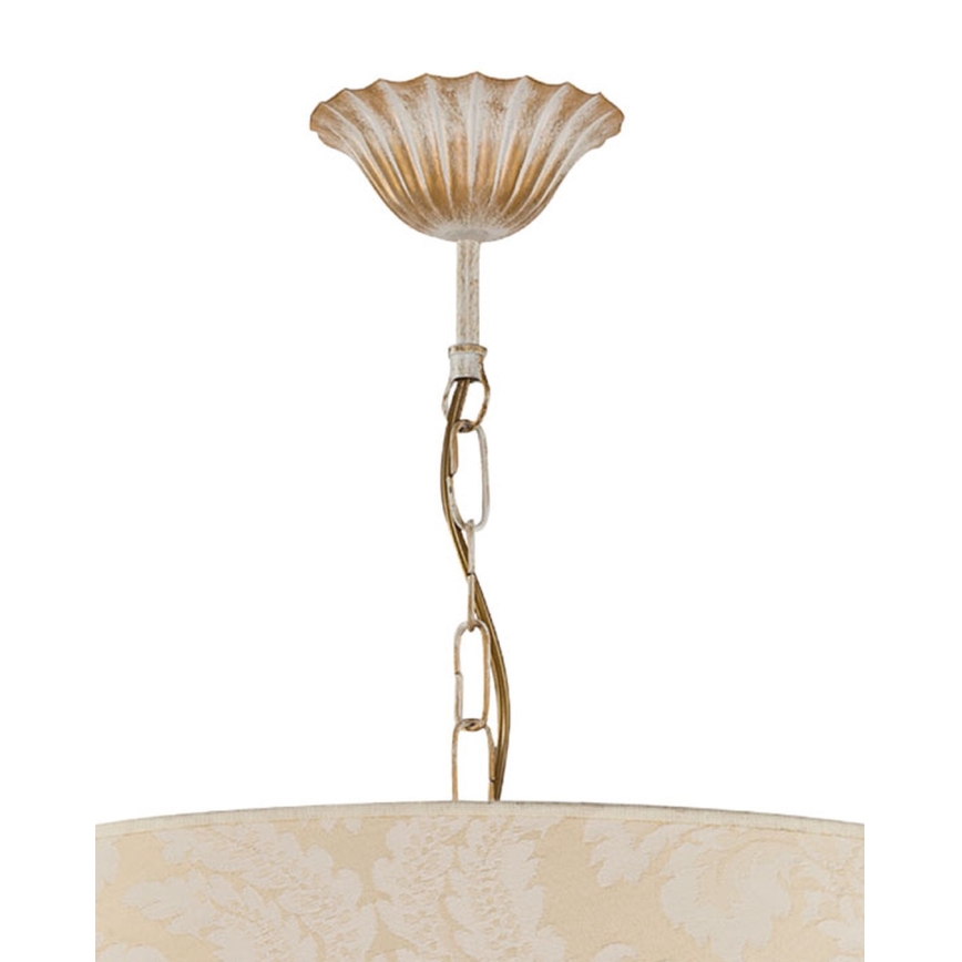 Brilagi - Candelabru suspendat pe lanț SONIA 3xE27/15W/230V Ø 56 cm crem cu patină
