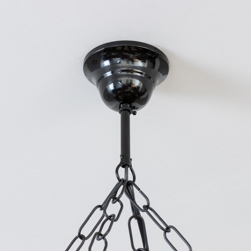 Brilagi - Candelabru suspendat pe lanț TIMONA, 8xE14/40W/230V, Ø 70 cm, fag