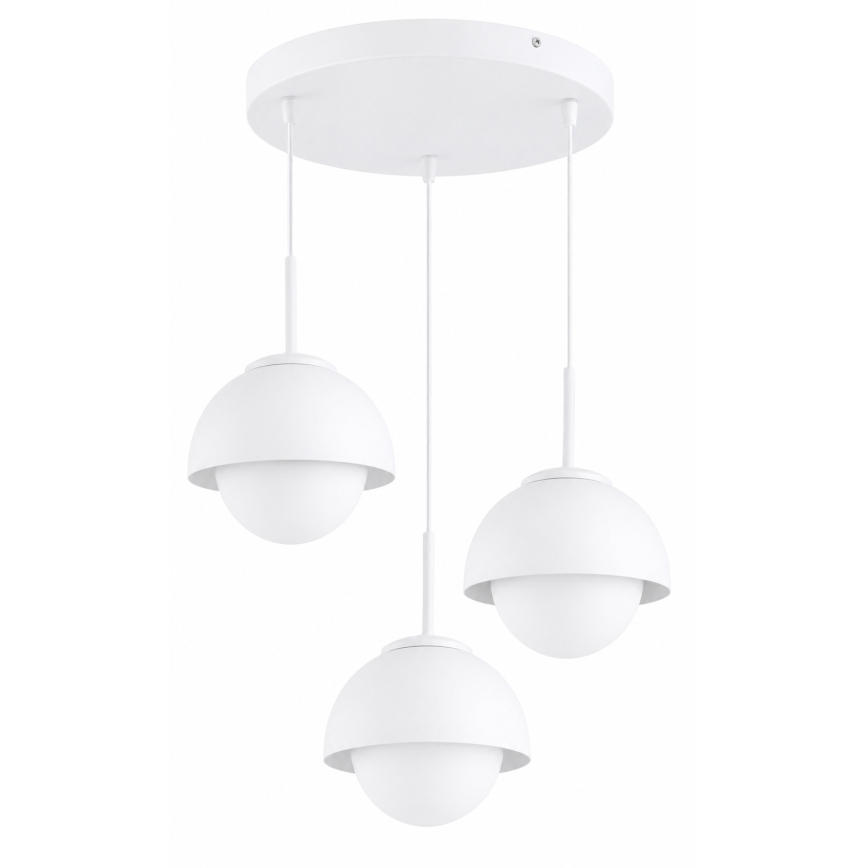 BRILAGI - Candelabru suspendat pe sârmă COSMO 3xE27/60W/230V alb/auriu