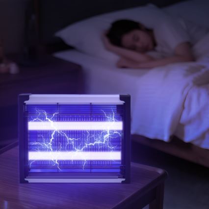 Brilagi - Capcană electrică LED UV pentru insecte, 2 x LED, 5 W, 230 V, acoperire 70 m²