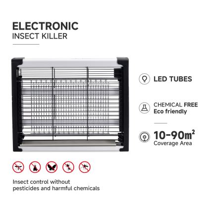 Brilagi - Capcană electrică LED UV pentru insecte 2xLED/7,5W/230V 90 m2