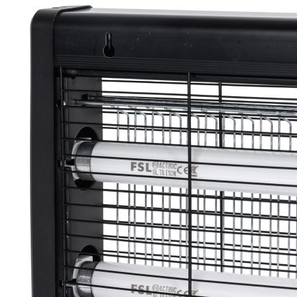 Brilagi - Capcană electrică pentru insecte 2 x UV / 10 W / 230 V, 60 m², neagră