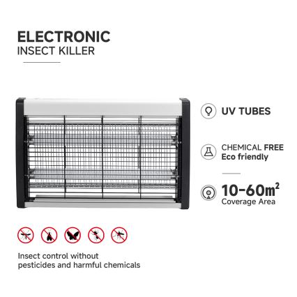 Brilagi - Capcană electrică pentru insecte 2xUV/10W/230V 60 m2