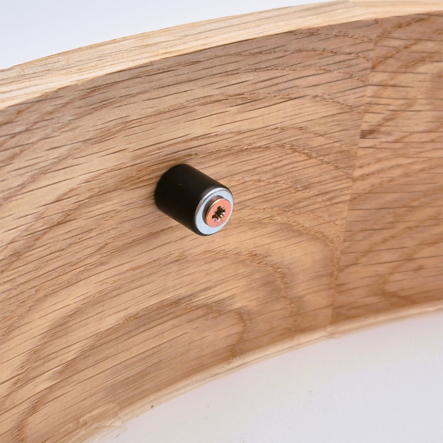 Brilagi - Plafonieră LED RGBW dimabilă CARVALHO, 2xE27/15W/230V, 2700-6500K, Wi-Fi, finisaj stejar, Ø 37,5 cm