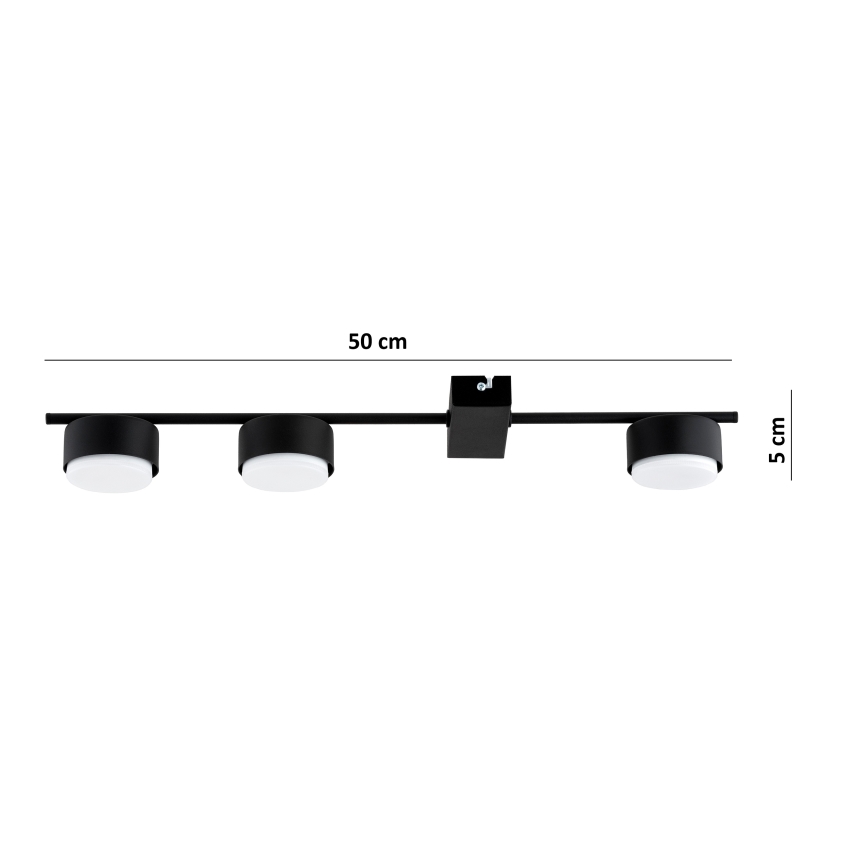 Brilagi - Corp de iluminat cu MONO 3x GX53/12W/230V, negru