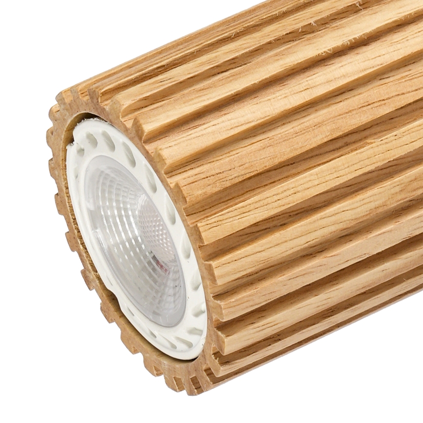 Brilagi - Corp de iluminat cu spoturi MODERN WOOD, 3x GU10, 8W, 230V, lemn/alb