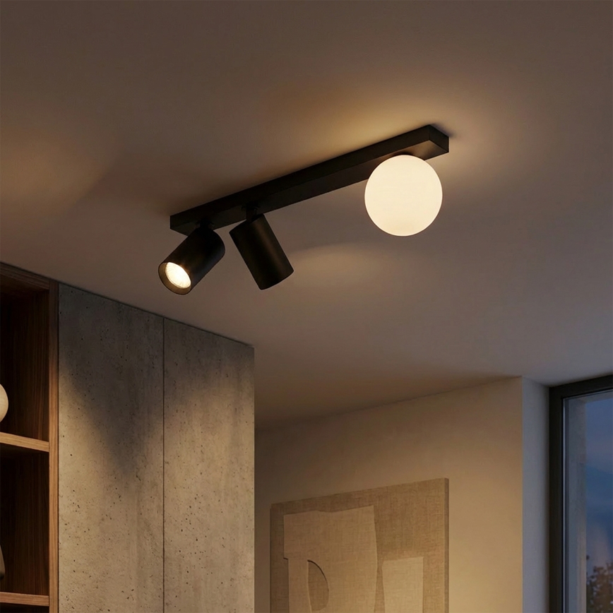 Brilagi - Corp de iluminat cu spoturi SELE BALL 2xGU10/30W/230V + 1xG9/10W negru