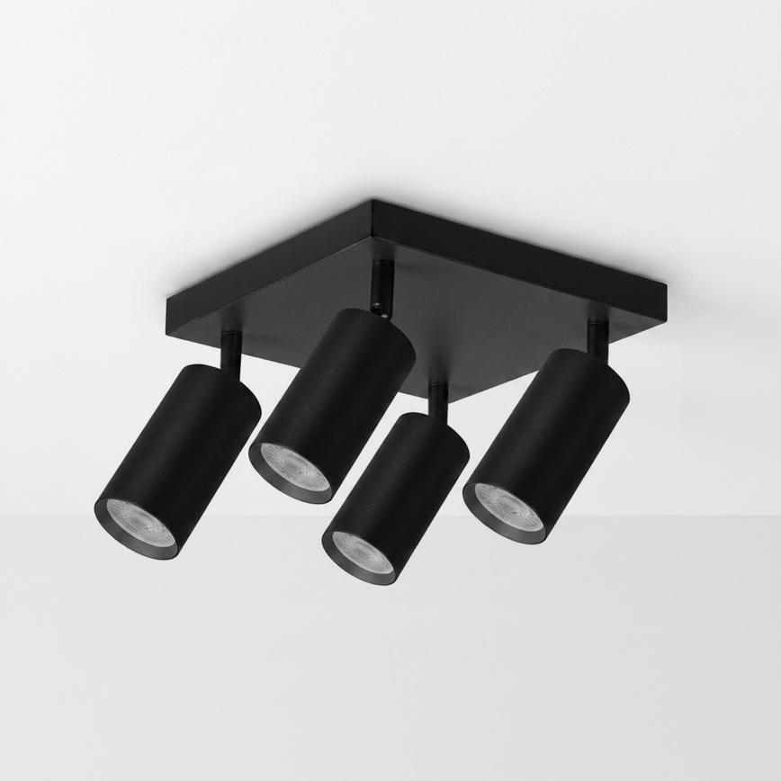 Brilagi - Corp de iluminat cu spoturi SELE SQUARE 4xGU10/30W/230V negru