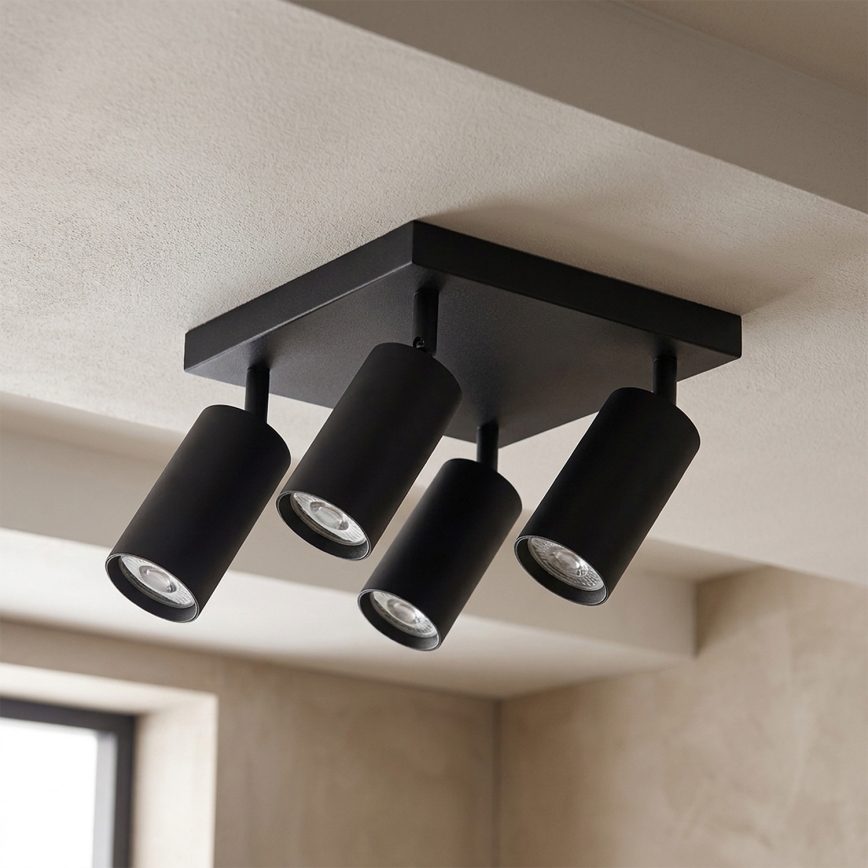 Brilagi - Corp de iluminat cu spoturi SELE SQUARE 4xGU10/30W/230V negru