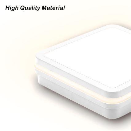 Brilagi - Corp de iluminat exterior LED cu senzor BENE, 24W, 230V, 26x26 cm, alb, IP54