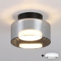 BRILAGI - Corp de iluminat încastrat LED RGB+CCT dimabil AURA LUX 1xGX53/14W/230V 2700-6500K Wi-Fi Tuya negru/fumuriu