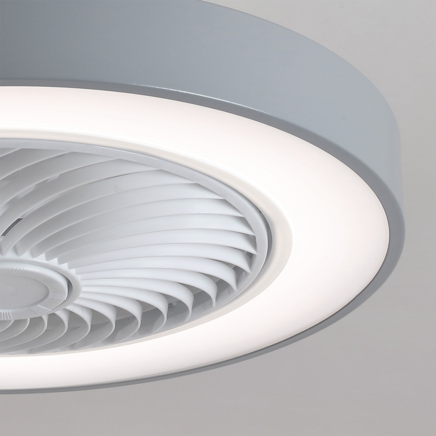 Brilagi - Plafonieră LED dimmabilă cu ventilator LED/38W/230V 3000-6500K 3000-6500K Ø 50 cm gri + telecomandă