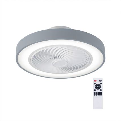 Brilagi - Plafonieră LED dimmabilă cu ventilator LED/38W/230V 3000-6500K 3000-6500K Ø 50 cm gri + telecomandă