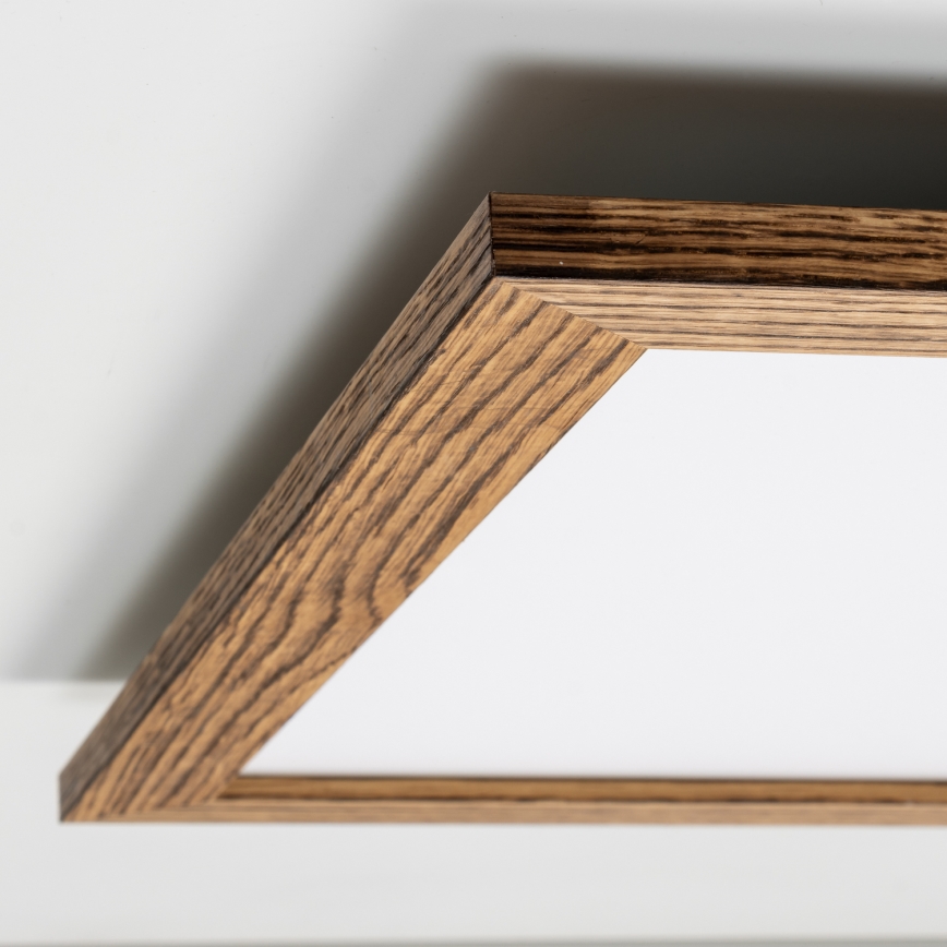 Brilagi - Plafonieră LED dimmabilă SLIMFRAME WOOD LED/58W/230V 64x64 cm 3000-6000K maro + telecomandă