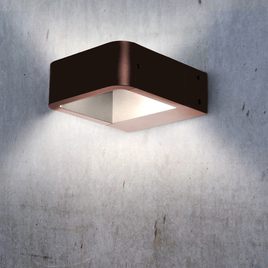 Brilagi - Aplică de perete pentru exterior BARI LED/7W/230V 3000/4000/6000K maro IP54