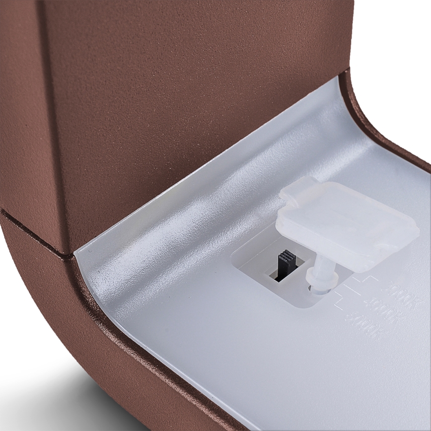 Brilagi - Aplică de perete pentru exterior BARI LED/7W/230V 3000/4000/6000K maro IP54