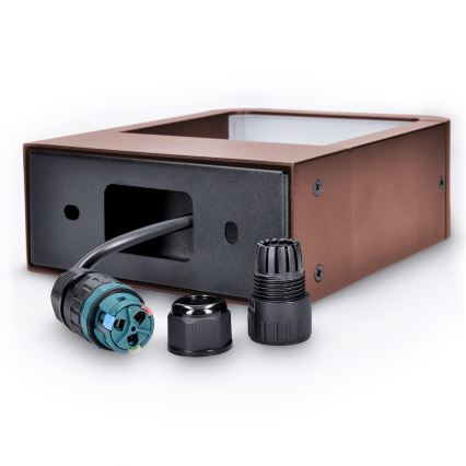 Brilagi - Aplică de perete pentru exterior BARI LED/7W/230V 3000/4000/6000K maro IP54