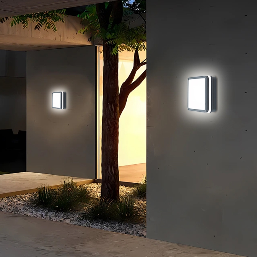 Brilagi - Lampă LED de exterior cu senzor BENE LED/18W/230V 22x22 cm antracit IP54