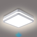 Brilagi - Corp de iluminat LED de exterior cu senzor BENE, 24 W, 230 V, 26 x 26 cm, alb, IP54