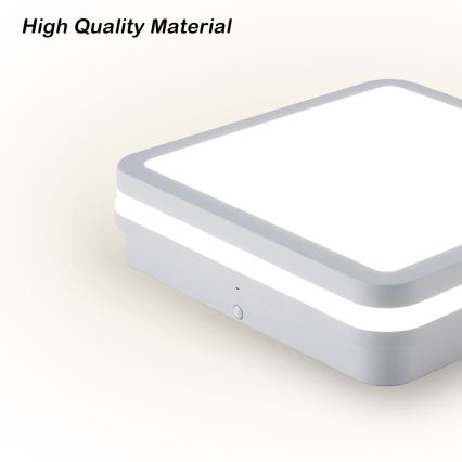 Brilagi - Corp de iluminat LED de exterior cu senzor BENE, 24 W, 230 V, 26 x 26 cm, alb, IP54