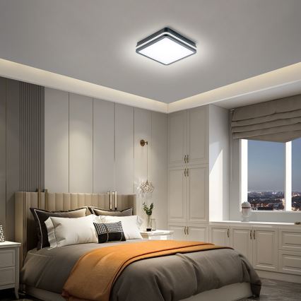 Brilagi - Corp de iluminat LED de exterior cu senzor de mișcare BENE LED/24W/230V 26x26 cm antracit IP54