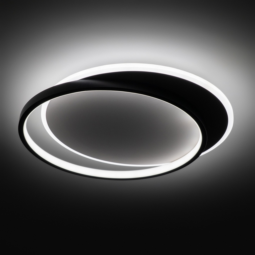 Brilagi - Plafonieră LED dimabilă FLARE LED/48W/230V 3000-6000K 39,5x45 cm alb/negru + telecomandă