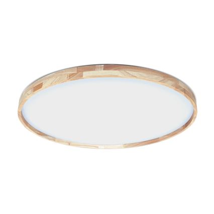 Brilagi - Plafonieră LED dimabilă ALSON, 72 W, 230 V, 3000–6500 K, stejar, Ø 78 cm + telecomandă