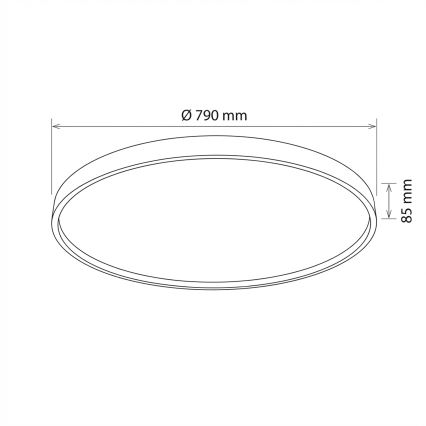 Brilagi - Plafonieră LED dimabilă ALSON, 72 W, 230 V, 3000–6500 K, stejar, Ø 78 cm + telecomandă