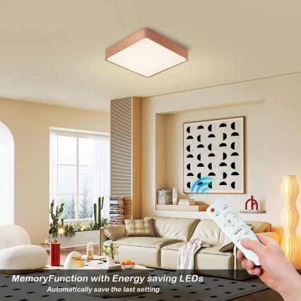 BRILAGI - Plafonieră LED reglabilă POOL SQUARE LED/48W/230V 3000-6000K 50x50 cm bronză + telecomandă inclusă