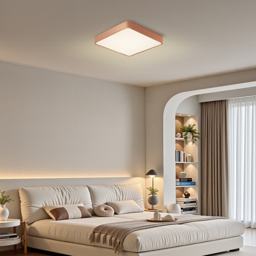 BRILAGI - Plafonieră LED reglabilă POOL SQUARE LED/48W/230V 3000-6000K 50x50 cm bronză + telecomandă inclusă