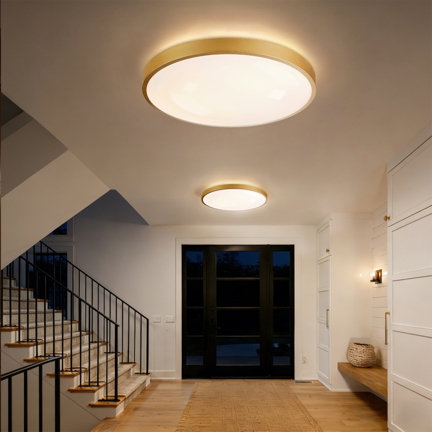 Brilagi - Plafonieră LED dimabilă GLASS POOL DOUBLE LED/80W/230V 3000-6000K 60 cm, finisaj auriu + telecomandă