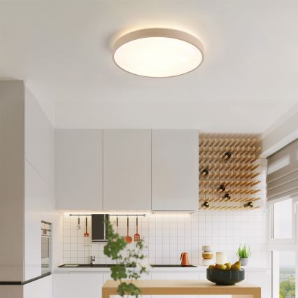 Brilagi - Plafonieră LED dimmabilă GLASS POOL DOUBLE LED/48W/230V 3000-6000K 40 cm bej + telecomandă