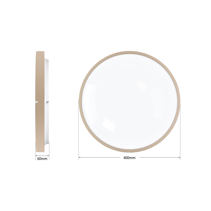 Brilagi - Plafonieră LED dimmabilă GLASS POOL DOUBLE LED/48W/230V 3000-6000K 40 cm bej + telecomandă