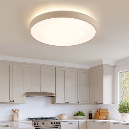 Brilagi - Plafonieră LED dimabilă GLASS POOL DOUBLE LED/80W/230V 3000-6000K 60 cm bej + telecomandă
