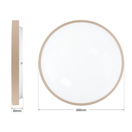 Brilagi - Plafonieră LED dimabilă GLASS POOL DOUBLE LED/80W/230V 3000-6000K 60 cm bej + telecomandă