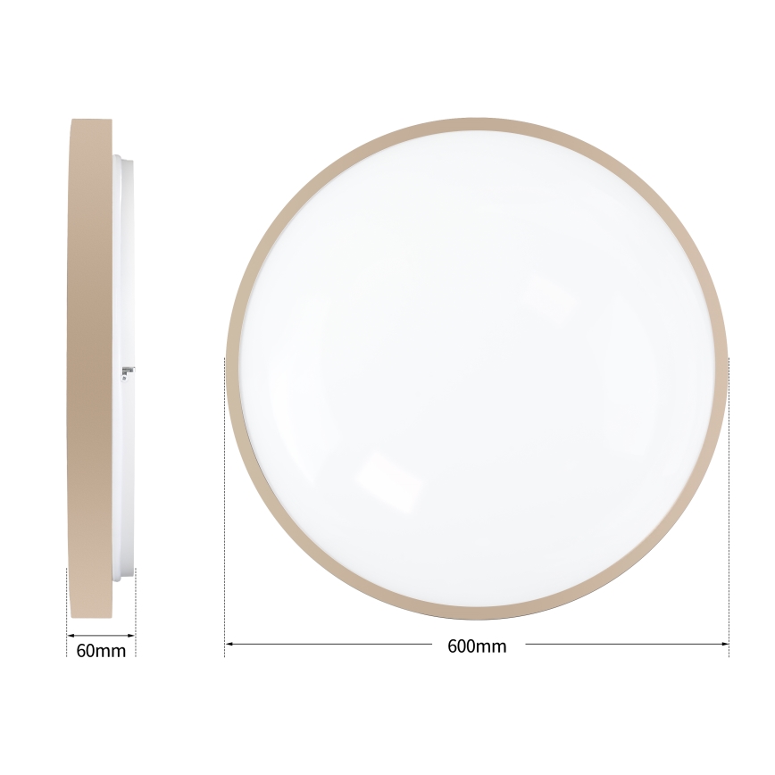 Brilagi - Plafonieră LED dimabilă GLASS POOL DOUBLE LED/80W/230V 3000-6000K 60 cm bej + telecomandă