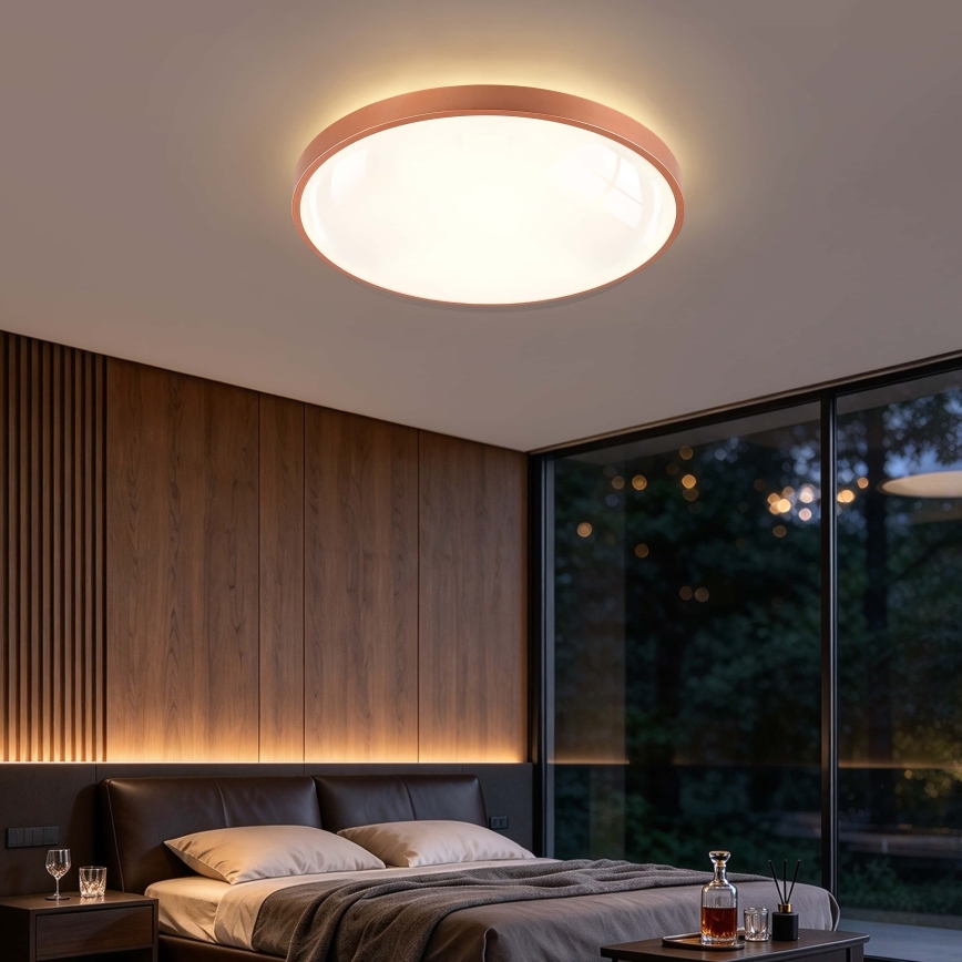 BRILAGI - Plafonieră LED reglabilă GLASS POOL DOUBLE LED/80W/230V Ø 60 cm cupru + telecomandă