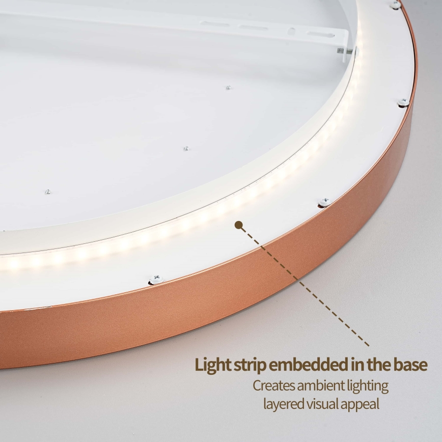 BRILAGI - Plafonieră LED reglabilă GLASS POOL DOUBLE LED/80W/230V Ø 60 cm cupru + telecomandă