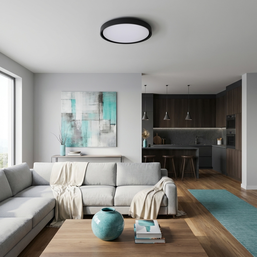Brilagi - Plafonieră LED dimabilă MATTEO LED/60W/230V 3000-6500K Ø 51,5 cm neagră + telecomandă