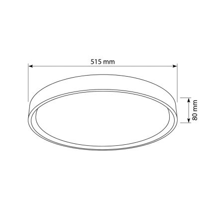 Brilagi - Plafonieră LED dimabilă MATTEO LED/60W/230V 3000-6500K Ø 51,5 cm neagră + telecomandă